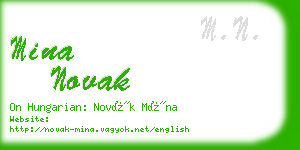 mina novak business card